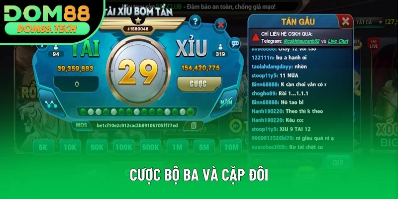 Cược bộ ba và cặp đôi rất thú vị