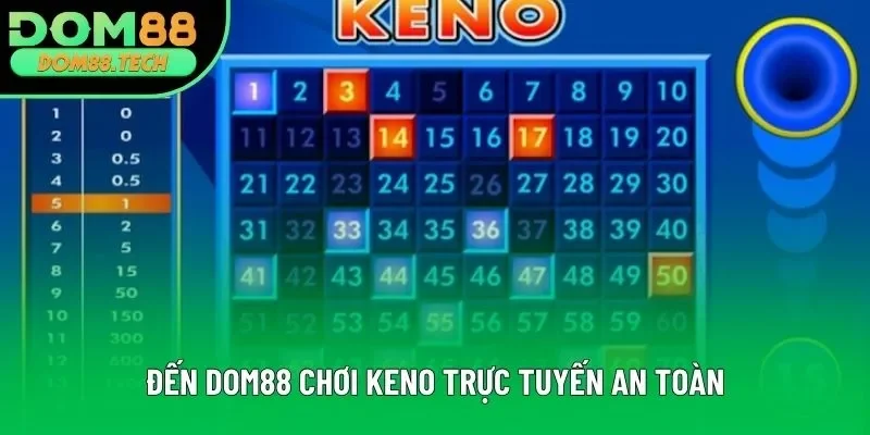 Đến DOM88 chơi Keno trực tuyến an toàn